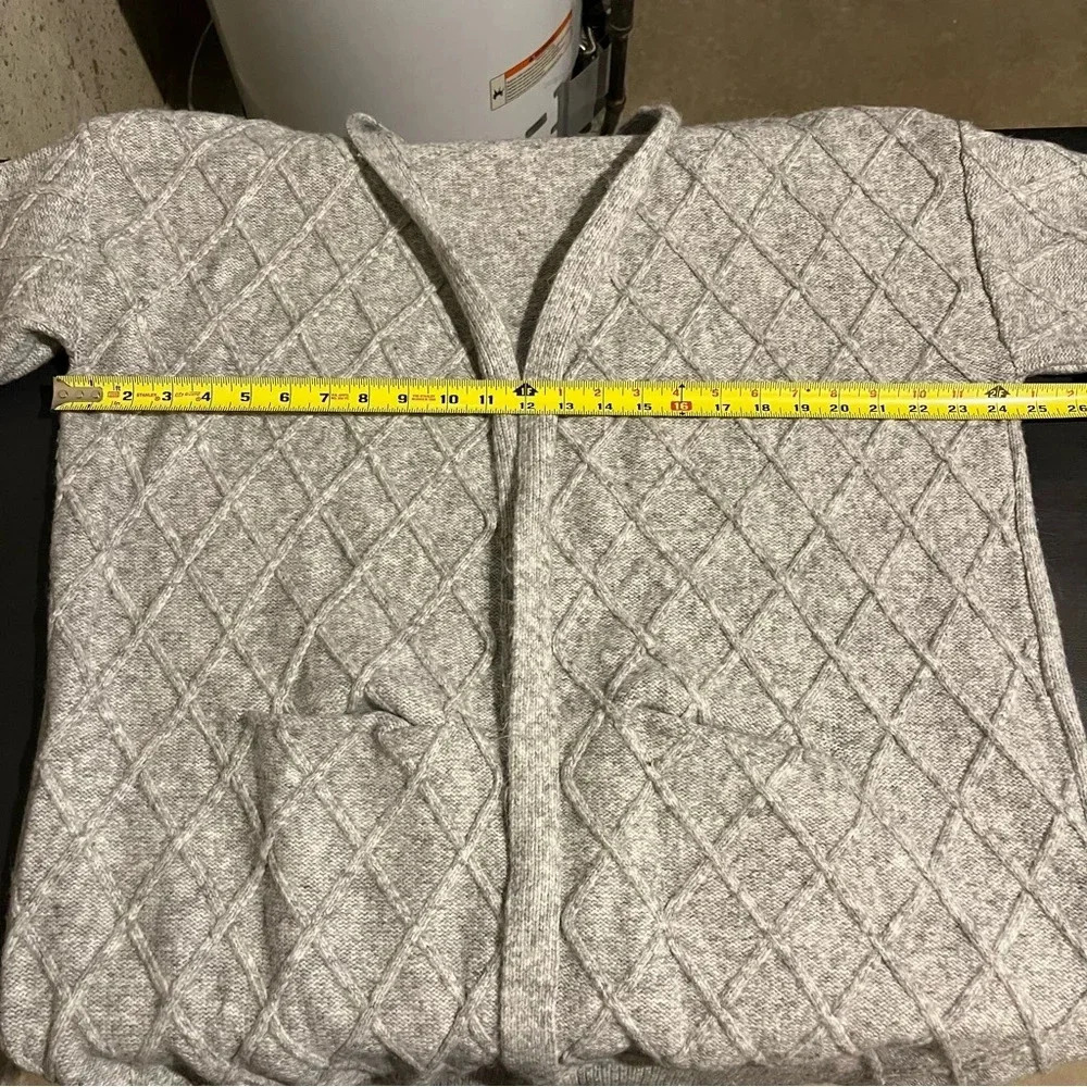 Primark Chunky Knitted Cardigan Grey Pockets Women’s Size XL - Picture 7 of 9